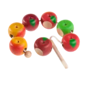 Wooden Apples 4 sorts Lacing Toy