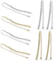 [MOBUTOFU] Elastic Bra Straps Strapless Bra Extenders Non-slip Shoulder Straps for Formal Wear