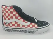 Vans Skate Sk8-Hi Reis Grosso 84 Black Red Checkerboard Shoes Men's Size 7.0