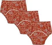 [GuoChe] Little Boys Toilet Training Pants Christmas New Year Sweets Red 3pcs Absorb Water Nighttime Training Pants Boxers