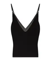 Jacquemus La Maille Spallina Sheer Tank Top FR44,FR46 Black