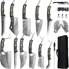 17pcs Butcher Chef Knife Set High Carbon Steel Cleaver Full Tang Vegetable M...