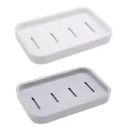 2PCS Soap Dish Soap Holder for Bathroom Shower Draining Soap Dish Tray