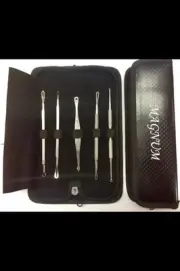 BLACKHEAD WHITEHEAD REMOVER KIT BLEMISH ACNE PIMPLE EXTRACTOR POPPER TOOL