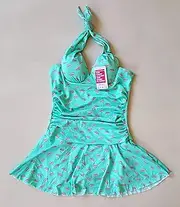[N\C] Women's One Piece Swimsuit with Hard Cup,Large Size Fashion Swimwear for Bathing,Backless Strappy Bikini Set