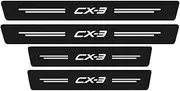 Car Door Entry Guards Sill Scuff Cover for Mazd&a CX3 CX-3 Anti-Scratch Threshold Strip Car Door Sill Welcome Pedal Leather Protection Stickers
