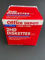 (25 Pack) New Sealed OFFICE DEPOT 2HD Diskettes_IBM 3.5” Floppy Disks_1.44MB