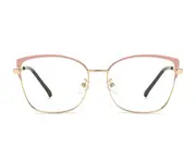 G45 Outdoor Anti-blue Light Sunglasses Smart Photosensitive Pink Gold Frame Color-changing Lens Flat Glasses for Women and Men