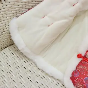 唐裝新年馬甲女童拜年服新款中國兒童加絨加厚嬰兒幼兒園寶寶背心