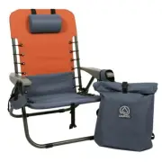 Lace-Up Folding Chair with Backpack - Orange/Blue