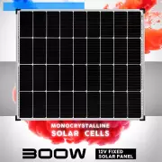 12V 300W Solar Panel Kit Mono Fixed Boat Charging Power Source