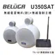 BELUGA白鯨牌 U350SAT 無線衛星喇叭/一對/標配組(含無線發射主機TX-101+一對無線衛星喇叭)