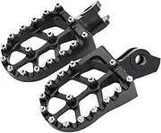 KIADZIE Motorcycle CNC Aluminium Footrests Footrest Pedals Footrests For Yamaha Tenere XT660Z XT660R For Suzuki RMZ450 RMX450Z RMZ250(Black)
