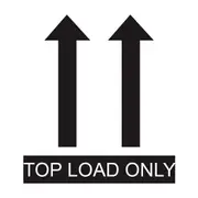 TOP LOAD ONLY ARROW Large shipping label adhesive warning mailing sticky sticker 61x49mm