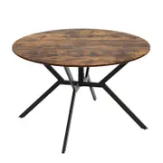 Costway Folding Dining Table Drop Leaf Round Kitchen Coffee Table Brown