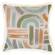 Cushion Cover-Coastal Fringe-Painterly-45cm x 45cm