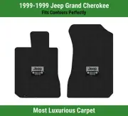Lloyd Luxe Front Row Carpet Mats for 1999 Jeep Grand Cherokee w/Jeep Grill Logo (for: Jeep)