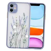 Ownest Compatible for iPhone 11 Case for Flower Clear Frosted PC Back Floral