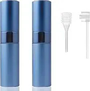 2PCS 8ML Travel Perfume Atomiser Refillable - Mini Size Perfume Travel Bottle Spray Bottle - Easy to Refill Empty Atomiser Bottle for Purse, Handbag, Pocket and Luggage (Blue)