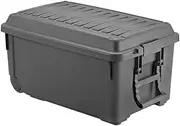 MegLob Outdoor Storage Box, 85L Camping Picnic Basket Storage Box, Car Trunk Car Organizer, Household Toy Book Tool Storage Box - Stackable with Trolley Rollers