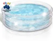 Sparkly Inflatable Kiddie Pool for Kids - 3 Levels - Transparent Blow up Kiddie