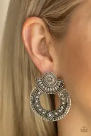 Paparazzi Jewelry Accessories - Texture Takeover - Silver Post Earrings