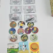 Smith's 2005 Simpsons Bowl-A-Rama Tazo's X 9 Including 9 Sealed Packets + Extras