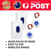 Wireless Caregiver Pager Alert System SOS Call Button for Patient Elderly Home