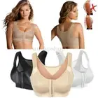 Women Posture Corrector Bra Wireless Back Support Yoga Front Closure Bra S-5XL