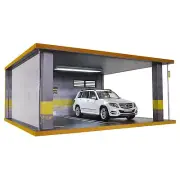 1/18 Scale Display Case Wooden Car Garage Moldel with LED Light and Acrylic C...