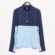RLX Ralph Lauren Golf Shirt Size M Blue Navy Block Quarter Zip Pullover