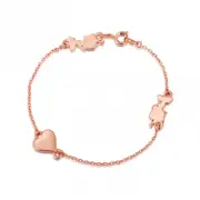 Disney Couture Kingdom - Alice In Wonderland - Heart Bracelet Rose Gold