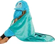[Generic] Dinosaur Hooded Blanket - Flannel Throw Cloak | Soft Cozy Loungewear, Furry Dinosaur Cape, Hoodie Throw for Autumn Winter