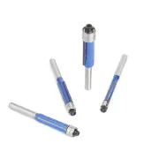 4Pcs 1/4" Shank Straight Flush Trim Router Bit Set Woodworking Cutting Tool