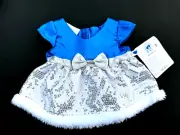 Build a Bear Clothing - Blue and Silver Sequin Dress - New