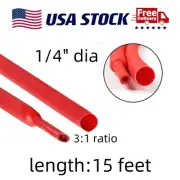 Waterproof Marine Heat Shrink Tubing-3:1 Adhesive Lined Tube Sleeve 1/4" Dia