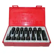 Teng Tools 15 Piece 3/8 and 1/2 inch Drive Hex Impact Socket Bit Set TT9015HX