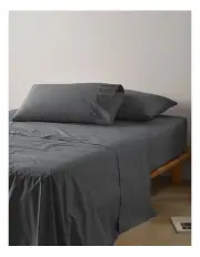 [Vue] 300TC Australian Superfine Cotton Sheet Set in Steel Grey
