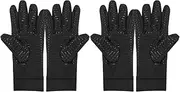 [GALPADA] Gloves Men Winter Non-Slip Fiber Compression Full Finger Elastic for Cycling Relief
