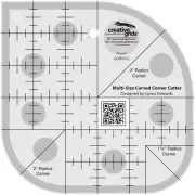(US Seller)Creative Grids Curved Corner Scallop Border Cutter Quilt Ruler CGRCCC