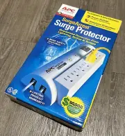 APC SURGE ARREST PROTECTOR 7 POWER OUTLETS ELECTRIC MODEM DSL INTERNET FAX 1060