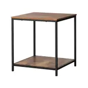 Oikiture Side End Table Coffee Table 48cm X 48cm Walnut