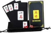 ERINGOGO 1 Set Mahjong Cards Plastic for Home Bar and Office Entertainment and Portable Poker Tool for Family and Friends Game Nights