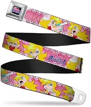 [Buckle-Down] Seatbelt Belt - PANTY & STOCKING Logo 5-Panty Poses Pinks/White - 1.5" Wide