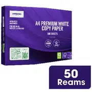 J.Burrows 80gsm Premium A4 Copy Paper 50 Ream Half Pallet