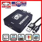 HDMI to RCA AV HD Converter Adapter Composite Cable CVBS 3-RCA Audio Video 1080P