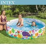 INTEX 免充氣海洋世界幼童戲水游泳池183X38CM(56452N)