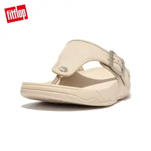 【FitFlop】TRAKK II MENS BUCKLE CANVAS扣飾帆布皮革滾邊夾腳涼鞋-男(白石色)