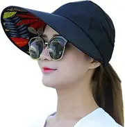 [Muryobao] Women's Wide Brim Sun UV Protection Visor Hats for Beach Fishing