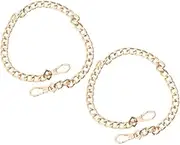 [YOSADIER] 2pcs Metal Crossbody Bag Chain Strap with Buckles Versatile Replacement for Handbag Shoulder Bag Stylish Accessory Durable Chain Buckles Golden